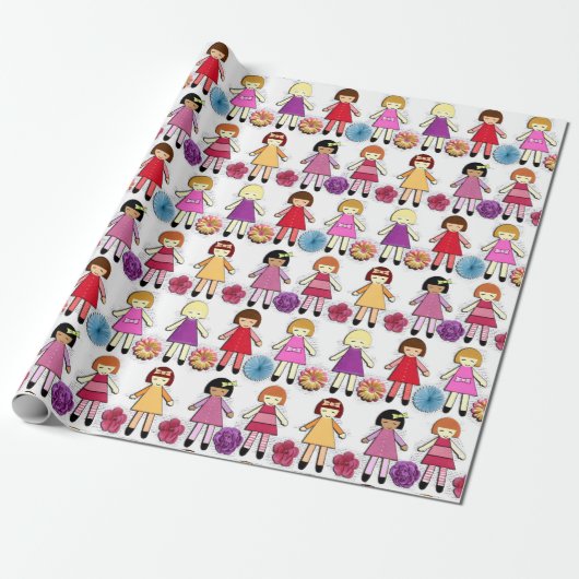 Dolls Cadeaupapier (Uitgerold)