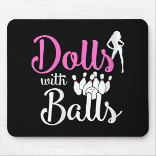 Dolls met ballen - Bowling Girls team Bowler Muismat