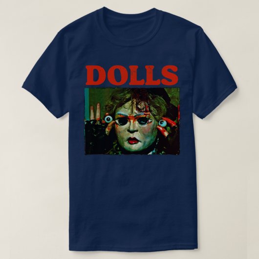 DOLLS Retro 80s Cult Classic Horror T-shirt (Design voorkant)
