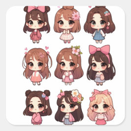 Dolly 1 vierkante sticker