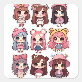 Dolly 2 vierkante sticker