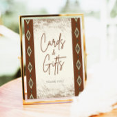 DOLLY Aztec rustieke Westerne Kaarten en geschenke Reclamebord Met Voetstuk