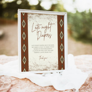 DOLLY Aztec rustieke Westerne late nacht luiers te Reclamebord Met Voetstuk