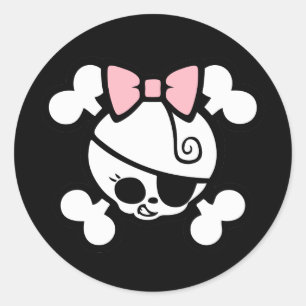 Dolly Bow Ronde Sticker