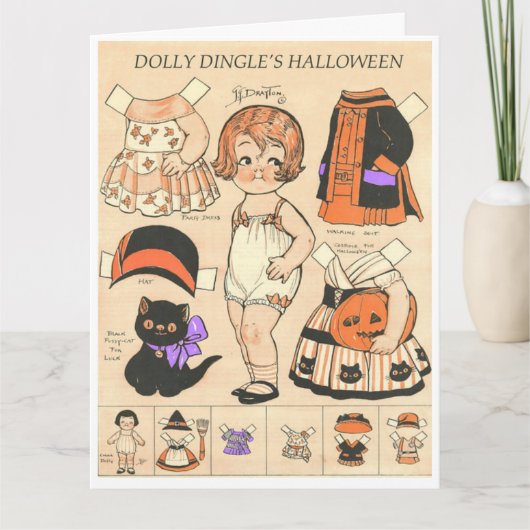 Dolly Dangle's Halloween🦇 Reproduction Paper Doll Kaart (Voorkant)