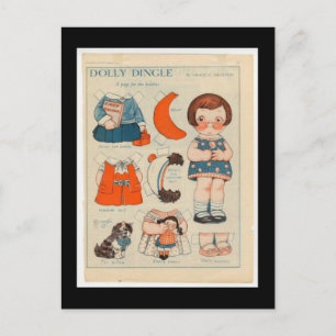 DOLLY DINGLE PAPER DOLL BRIEFKAART