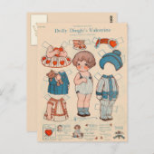 Dolly Dingle's Valentijn Paper Doll Briefkaart (Voorkant / Achterkant)