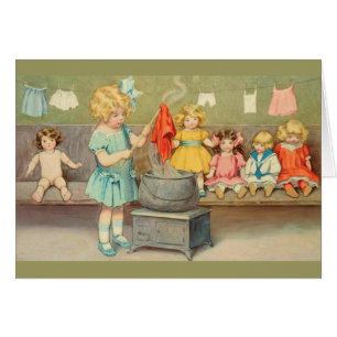 Dolly Lave fille Vintage Jouer Poupées mignonne