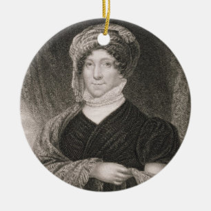 Dolly Madison, gegraveerd door John Francis Eugene Keramisch Ornament