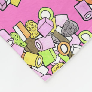 Dolly Mixture UK British Fondant Confection Snoep Fleece Deken