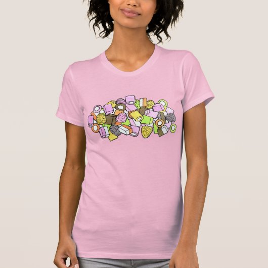 Dolly Mixture UK British Fondant Confection Snoep T-shirt (Voorkant)