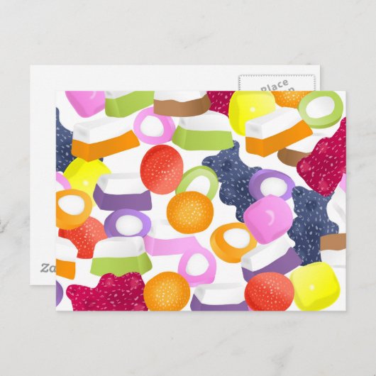 Dolly mixtures briefkaart (Voorkant / Achterkant)