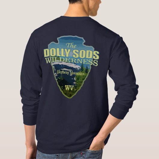 Dolly Sods WA (pijlpunt) T-shirt (Achterkant)