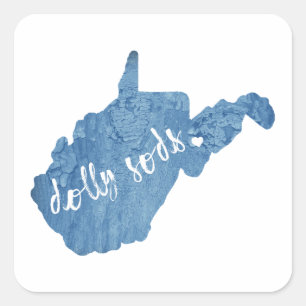 Dolly Sods Wilderness West Virginia Wood Grain Vierkante Sticker