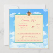 Dolly Tea Party Invitation - Black Birthday Girl (Dos)