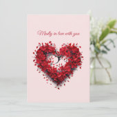 Dolly Verliefd | Bloemhart | Aangepaste tekst en n Feestdagenkaart (Staand voorkant)