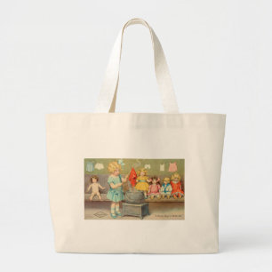 Dolly Wasserij Meisje Spelen Dolls Schattig Grote Tote Bag