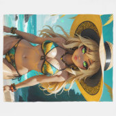 Dollz Vixen fleece deken (Voorkant (Horizontaal))