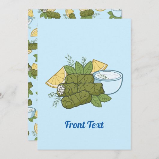 Dolmadakia Invitation Kaart (Voorkant / Achterkant)