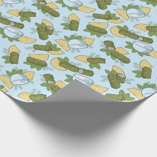 Dolmadakia Pattern Wrapping Paper Cadeaupapier (Hoek)