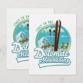 Dolomiet bergen Italië ski logo (Voorkant / Achterkant)