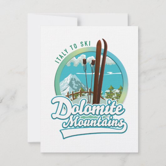 Dolomiet bergen Italië ski logo (Achterkant)