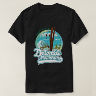 Dolomiet bergen Italië ski logo T-shirt