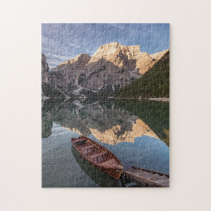 Dolomietalpen Pragser Wildsee Tirol, Italië Legpuzzel