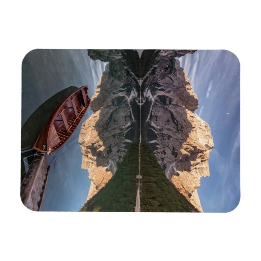 Dolomietalpen | Pragser Wildsee | Tirol, Italië Magneet (Horizontaal)