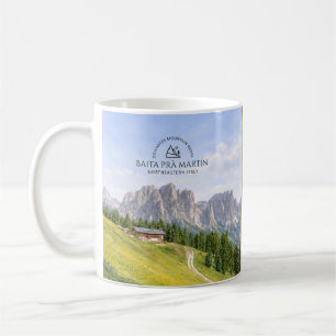 Dolomieten Alpen Hut Aquarel Natuur Landschap Koffiemok