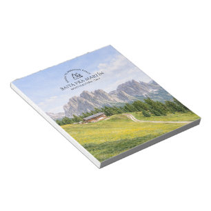 Dolomieten Alpen Hut Aquarel Natuur Landschap Notitieblok