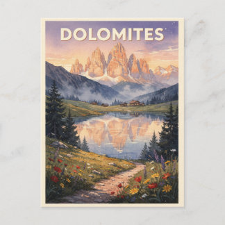 Dolomieten Berg Italië Vintage Briefkaart