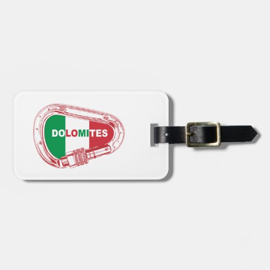 Dolomieten die Carabiner beklimmen Bagagelabel (Voorkant horizontaal)