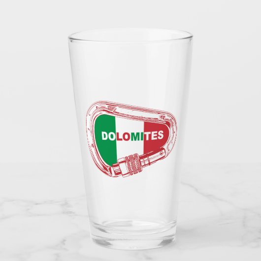 Dolomieten die Carabiner beklimmen Glas (Voorkant)