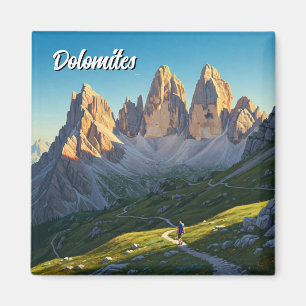 Dolomieten Italië Hiker Travel Magneet