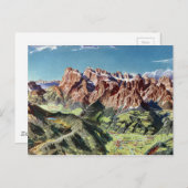 dolomieten Italië Relief Map Briefkaart (Voorkant / Achterkant)