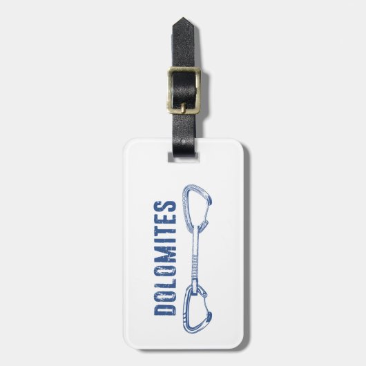 Dolomieten Klimmen Quickdraw Bagagelabel (Voorkant verticaal)