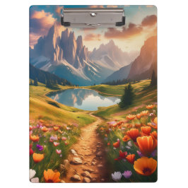 Dolomieten Lake in  stijl Klembord