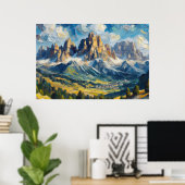Dolomieten olieverfschilderij poster (Thuiskantoor)