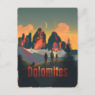 Dolomieten wandelen briefkaart
