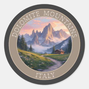 Dolomietengebergte Italië Ronde Sticker