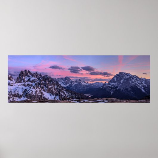 Dolomites Mountain Range, Italië Panorama Poster (Voorkant)