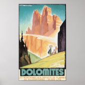 Dolomites Vintage Travel Poster (Voorkant)