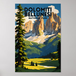 Dolomiti Bellunesi National Park Reizen Poster