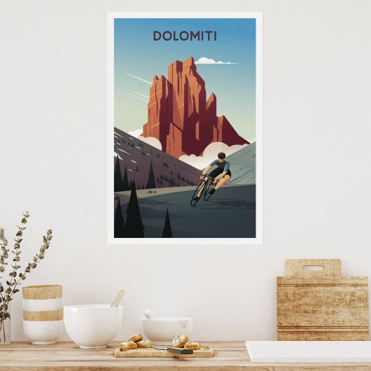 Dolomiti / Dolomites - Cyclusdruk Poster (Keuken)