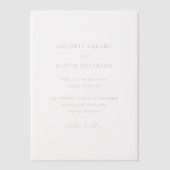 Dolores Classic Elegant Wedding Save the Date Vellum Uitnodigingen (Voorkant)