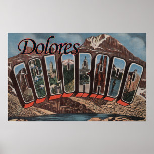 Dolores, Colorado - Grote Letter-scènes Poster