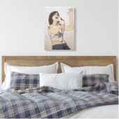 Dolores Hand Painted by Mark Elsen Canvas Afdruk (Insitu (Slaapkamer))