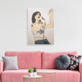 Dolores Hand Painted by Mark Elsen Canvas Afdruk (Insitu (Woonkamer))