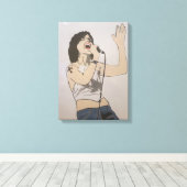 Dolores Hand Painted by Mark Elsen Canvas Afdruk (Insitu (Houten vloer))